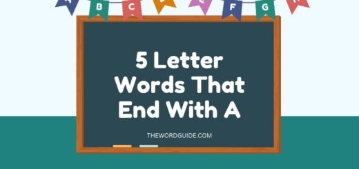 5 Letter Words That End With A