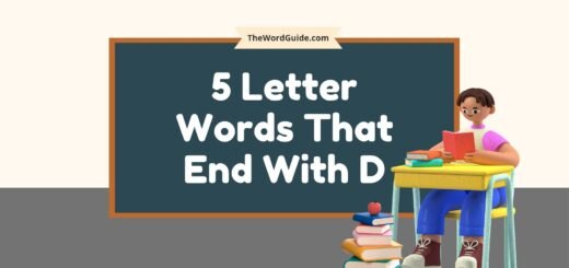 5 Letter Words That End With D