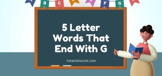 5 Letter Words That End With G