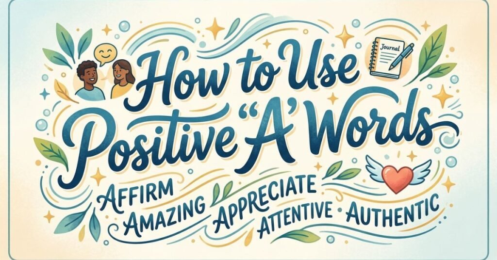 How to Use Positive A Words
