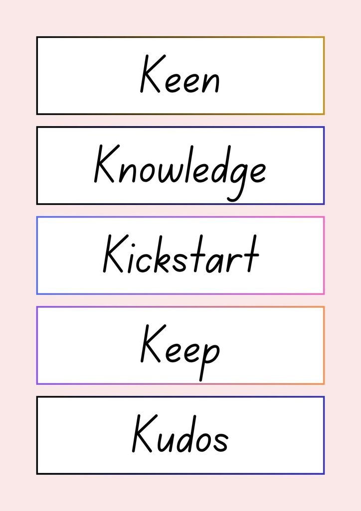 Positive K Words for Motivation