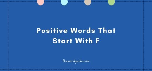 Positive Words That Start With F