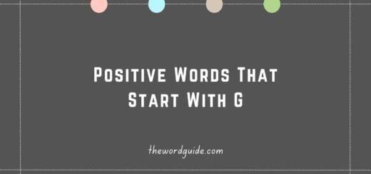 Positive Words That Start With G