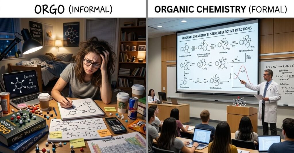 Orgo vs. Organic Chemistry