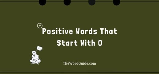 Positive Words That Start With O